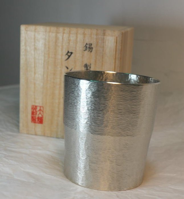 純銀杯　103ｇ OSAKA SUZUKI~日本製造~大阪錫器~16-2-1~純錫杯~tnb~純錫啤酒杯~260ml