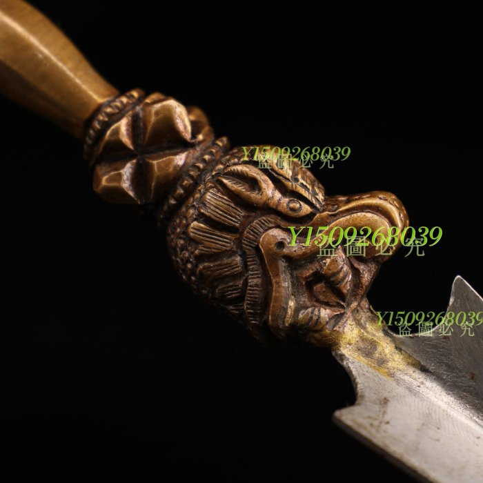 中国古美術・蔵伝工芸・寒鉄彩絵金剛降魔杵・手工錾刻・文房置物・鎮宅辟邪・風水法具 中国古美術・蔵伝工芸・寒鉄彩絵金剛降魔杵・手工錾刻・文房置物・鎮宅