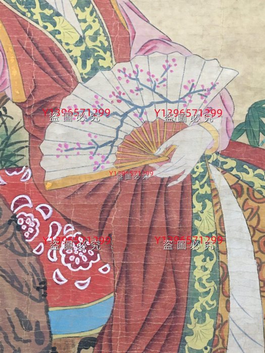 3A-187 仿古字畫畫家：仇英四尺中堂畫仕女畫手繪畫畫工精細