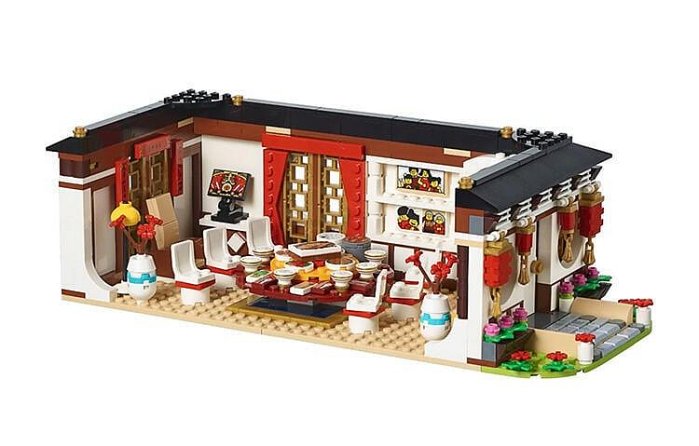 樂高LEGO中國80101春節年夜飯可配燈飾新春除夕