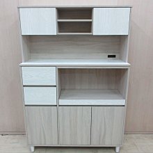 新竹二手家具◎百豐悅2手家具-二手 餐櫃 120公分白木紋餐櫃 4尺餐櫃 廚房收納櫃 台中二手傢俱 楊梅2手家具