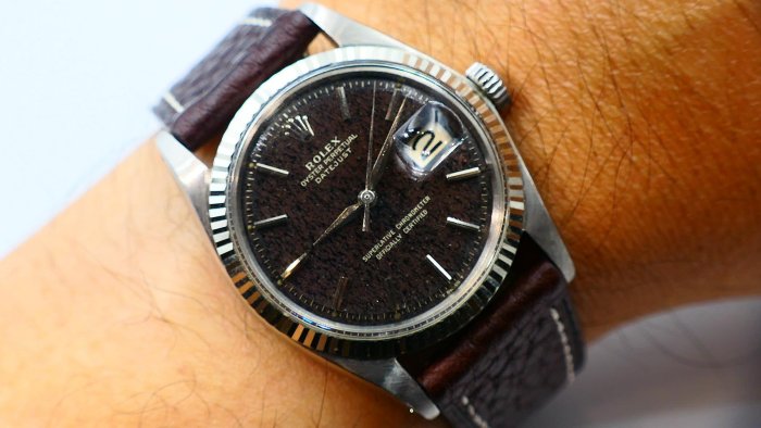 【美好時光】罕見咖啡Tropical Gilt版本！！1966年份ROLEX勞力士經典款1601收藏逸品