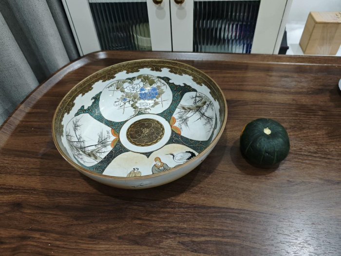 九谷燒湯吞茶碗，30cm日本古美術復原嚴選，京燒特色窯變。 九谷燒京燒