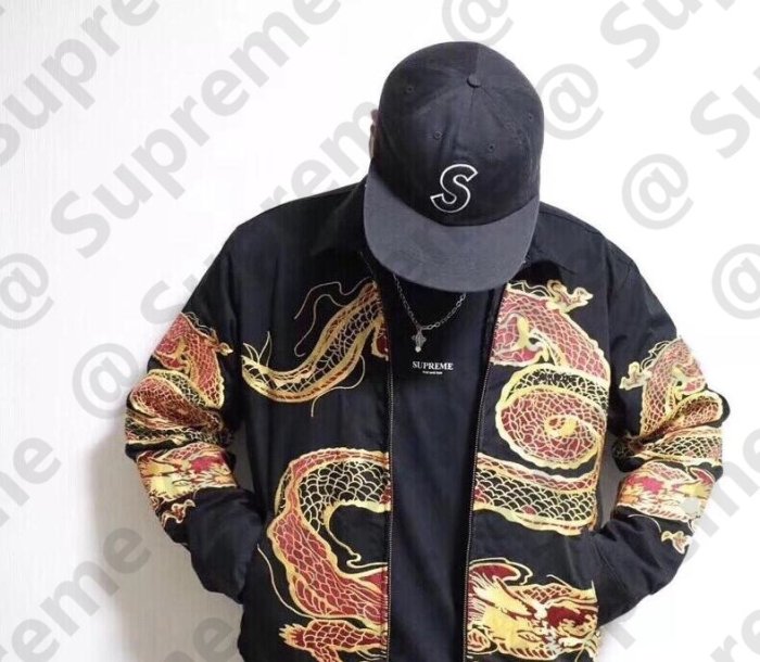 Supreme 18fw Dragon Work Jacket 龍袍刺繡夾克| Yahoo拍賣