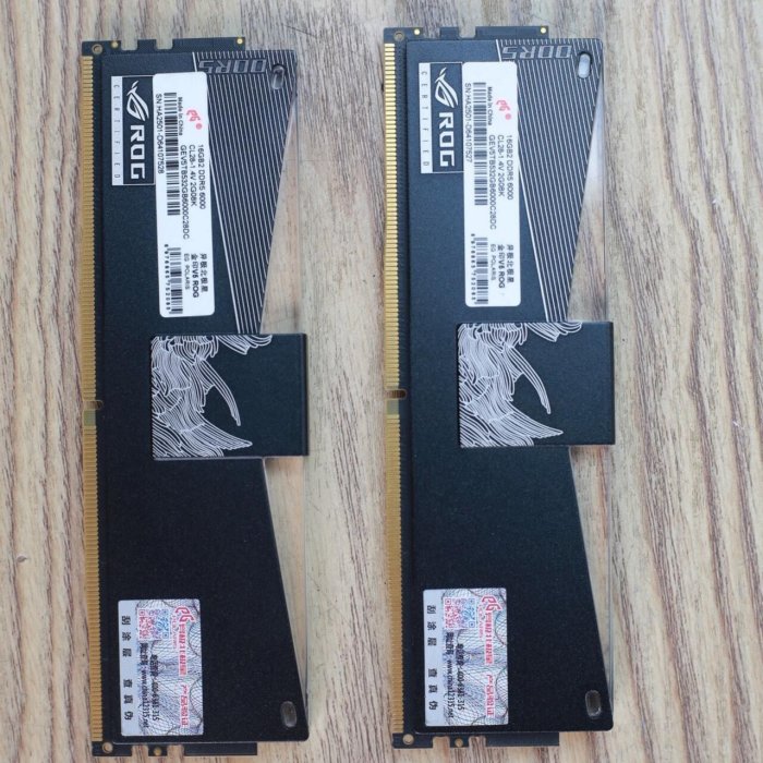 華碩ROG異極北極星DDR5 6000 16G×2內存，時序CL28，1.25V，海力【北歐