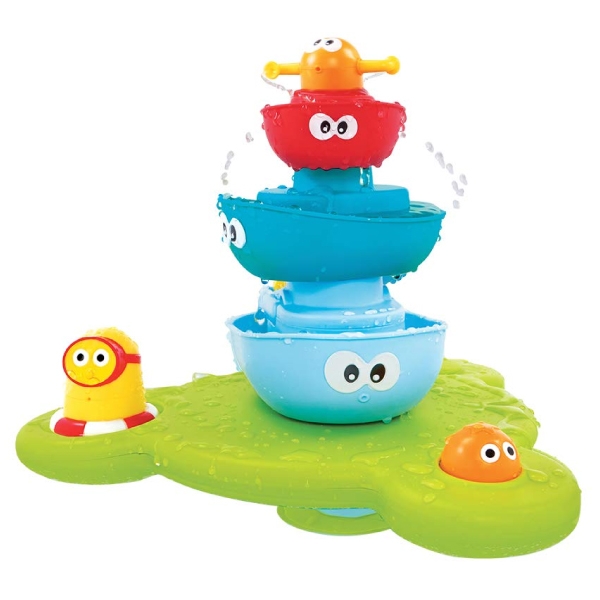 以色列 Yookidoo 戲水玩具-海洋公園疊疊樂噴泉/洗澡玩具/麗兒採家