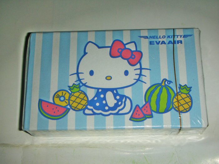 aaL皮商旋.(企業寶寶公仔娃娃)全新未拆封EVA AIR長榮航空Hello Kitty凱蒂貓/水果造型撲克牌!