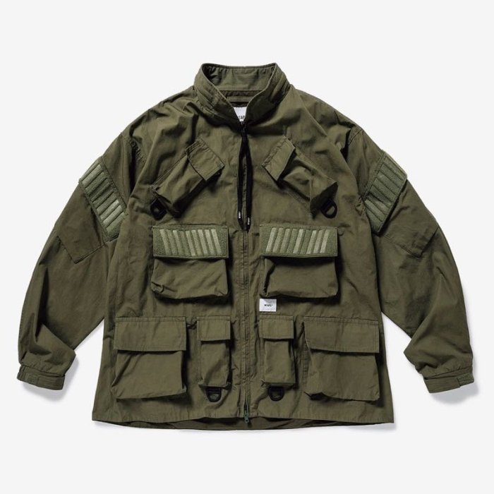 Wtaps design modular jacket cotton weather 綠色口袋外套| Yahoo拍賣