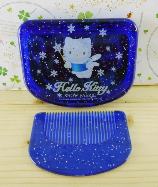 【震撼精品百貨】Hello Kitty 凱蒂貓-KITTY鏡梳組-北海道圖案-藍色