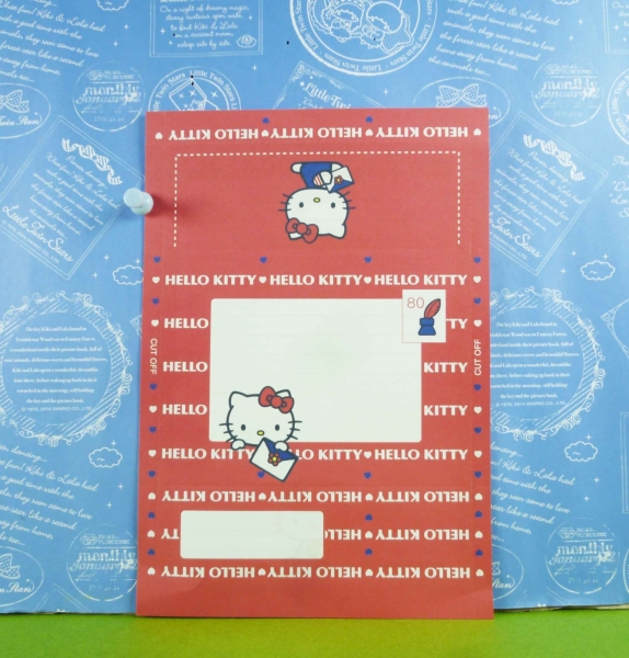 【震撼精品百貨】Hello Kitty 凱蒂貓~信紙組~雙色圖案(紅色)【共1款】