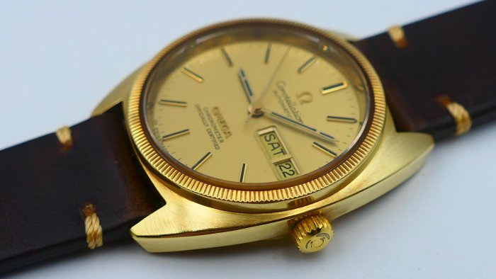【美好時光】OMEGA老星座Daydate 18K金錶款（連錶扣都是18K）ROLEX 1803同年代產物