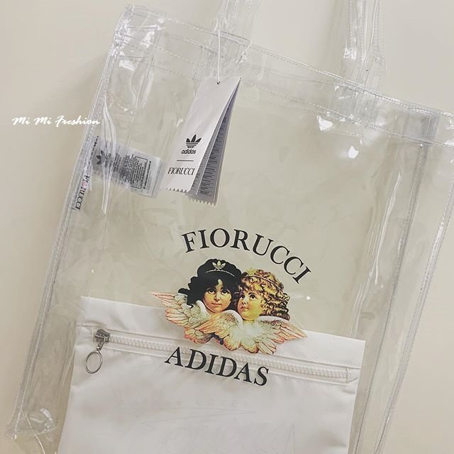 正品預購-adidas Originals x Fiorucci義大利時尚品牌聯名透明購物袋