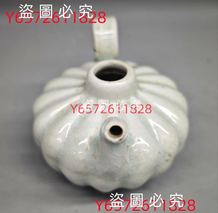 瓷片瓷器老瓷湖田窯瓜棱壺宋代壺湖田窯壺影青釉瓜棱壺宋代影青釉瓜棱壺