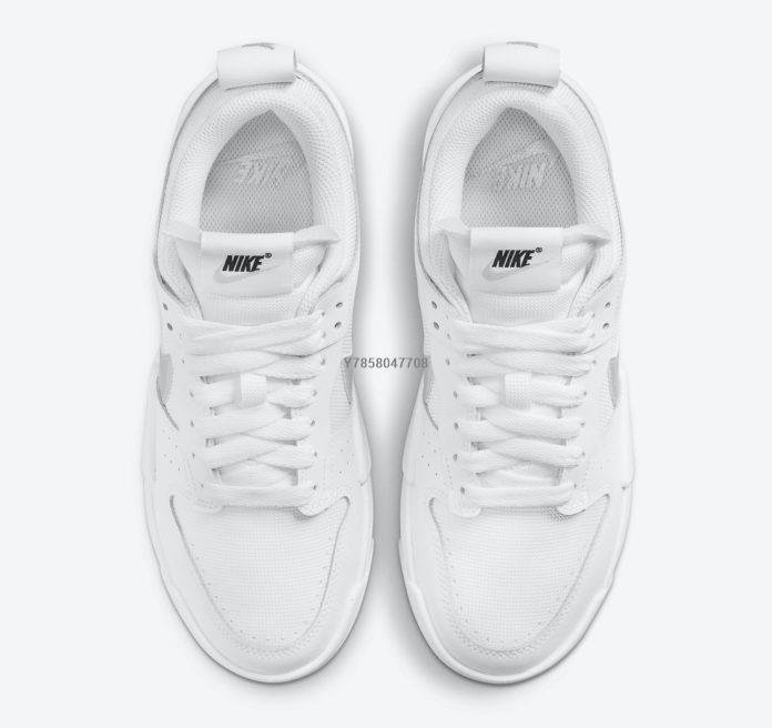 dunk low disrupt white silver