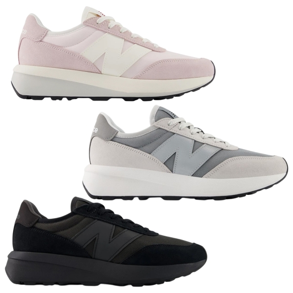 New Balance 370 休閒鞋 女鞋 復古 麂皮 粉/灰/全黑【運動世界】U3706XU-D/U3705H3-D/U370100-D