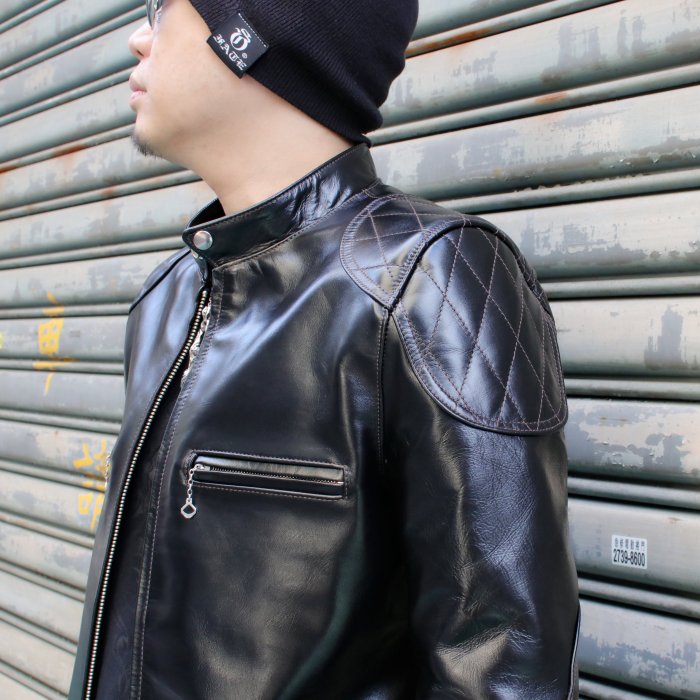 Silver Monsters】日本Y'2 Leather 茶芯馬皮J100 立領龜甲騎士