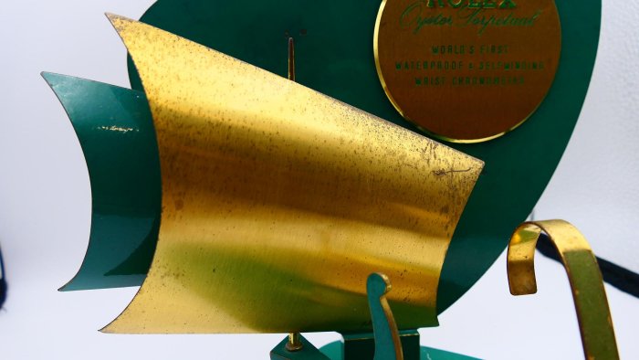 【美好時光】ROLEX 60年代 綠琺瑯烤漆 帆船Display 極罕見珍貴擺飾物