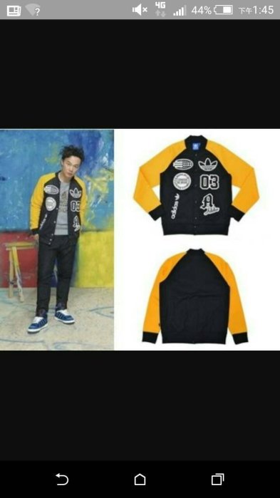 Adidas Originals 愛迪達 三葉草 棒球外套 貼布 陳奕迅黃金尺寸M號(非兄弟象.AES)