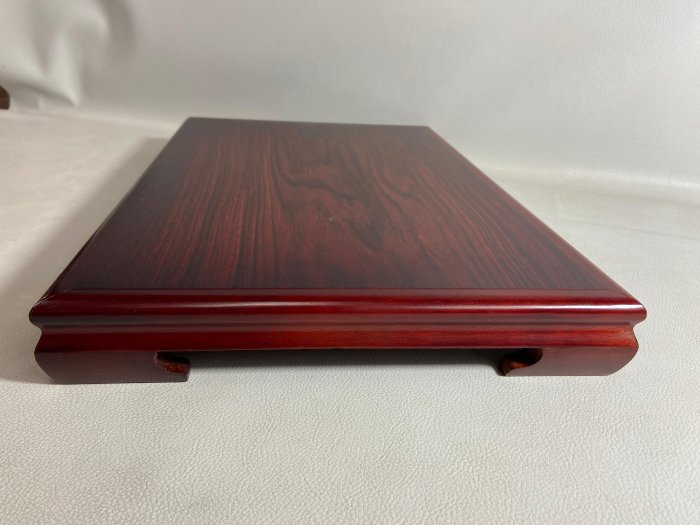 古玩輕鬆拍】日本大阪唐木工藝製品紫丹唐木花台/花檯/小几擺飾附