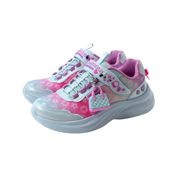 SKECHERS PRETTY PURSES 運動鞋 童鞋 淺藍/蝴蝶結 302199LAQMT no012