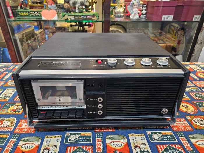 【歲月】昭和時期 COLUMBIA 哥倫比亞 唱機 錄音機 二合一黑膠唱機 骨董電唱機 非留聲機 支援藍芽 文青 老派 往日時光 昭和古道具 #02