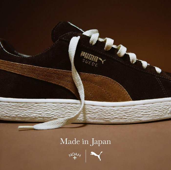 日本製PUMA x Noah MIJ Suede Classic 聯名款咖啡色。太陽選物社 
