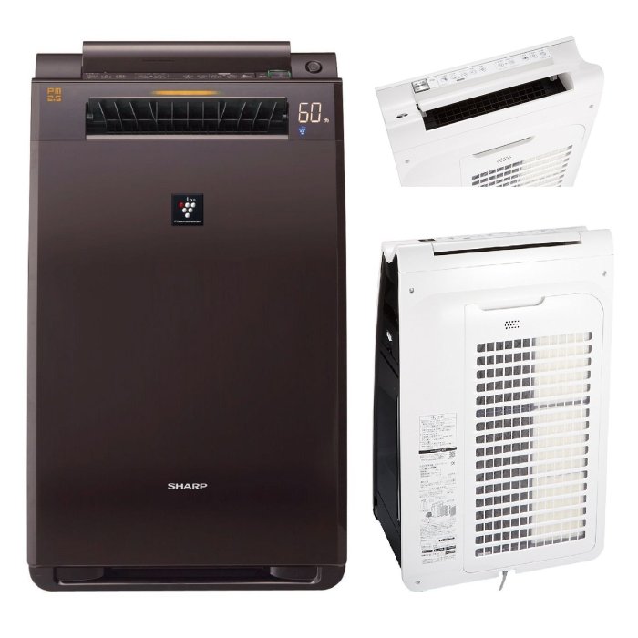 日本直送)日本夏普SHARP【KI-FX55-T 棕】(12坪) 加濕空氣清淨機