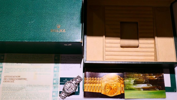 【美好時光】收藏近新品盒單全!勞力士ROLEX頂級鉑金款18346搭配罕見藍寶石淚滴鑽!( 18239 118239參考)