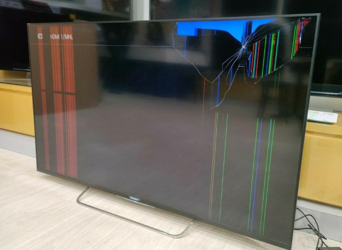 SONY 55吋液晶電視KDL-55W800B破屏拆賣