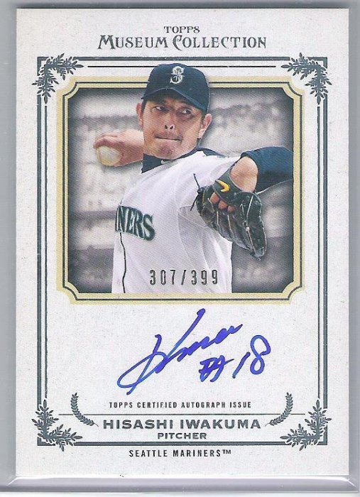 ファーストナンバー】 岩隈久志 Hisashi Iwakuma サイン Auto 1/35