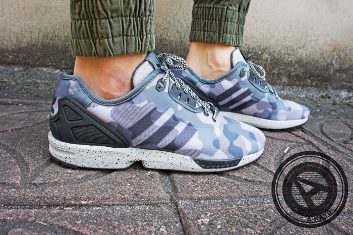 A-KAY0】ADIDAS ZX FLUX DECON GRAY CAMO 迷彩灰藍黑【M19685
