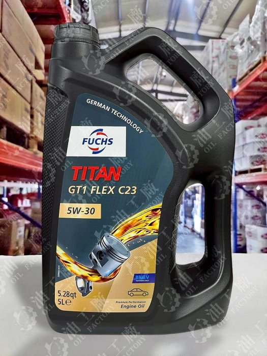 油工廠』FUCHS TITAN GT1 FLEX C23 5W30 機油5L C2 C3 | Yahoo拍賣