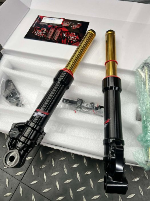 駿馬車業Z1 59 Fiftynine racing FX 客製化前叉組YAMAHA 勁戰七代7代可