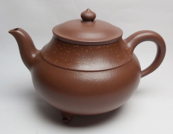 紫砂壺　中国茶器　証明書付き 証明書付】紫砂壺 中国茶器セット（作家：許軍）清水泥・半月型・2018年