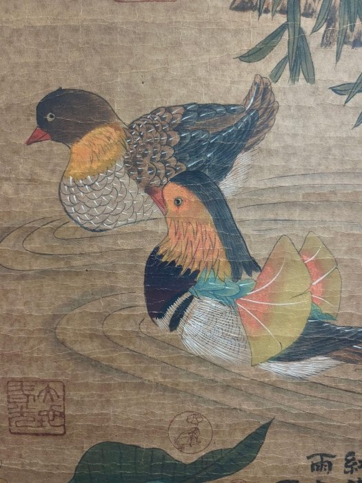 代號TZ485《石濤花鳥》三尺中堂手繪作品畫心材質：宣紙裝裱尺寸：長