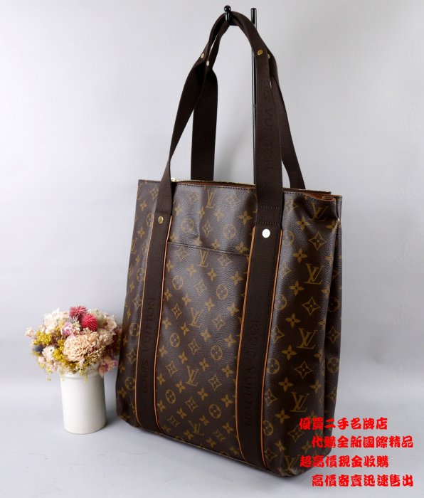 ☆優買二手精品名牌店☆ LV M53013 原花手提包肩背包BOOKTOTE 拉鍊包