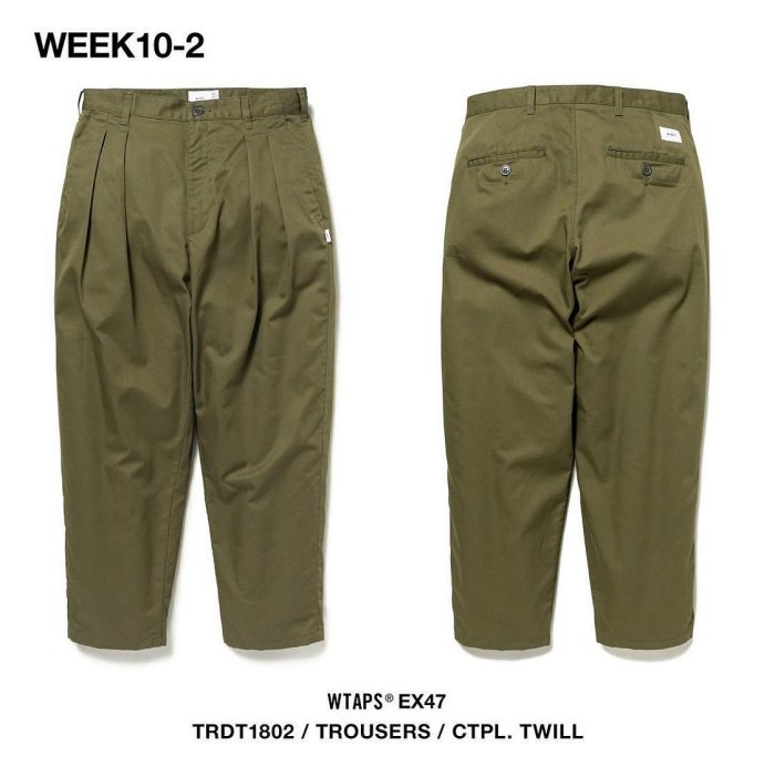 WTAPS 232TQDT-PTM06 CTPL TROUSERS サイズXL Wtaps 232TQDT-PTM06 TRDT1802 / TROUSERS / CTPL. TWILL 長褲