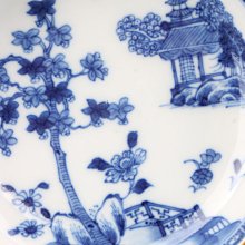 4217清乾隆青花山水樓閣紋盤品相品（圖8），狀態如圖尺寸口徑12.2cm