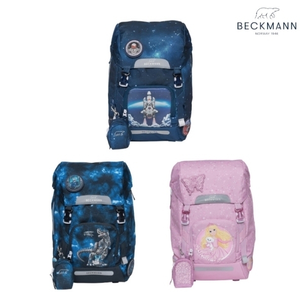 *【Beckmann】Classic Maxi 護脊書包 28L (適合125cm~150cm身高)-3D太空火箭3.0/變形暴龍/蝴蝶公主