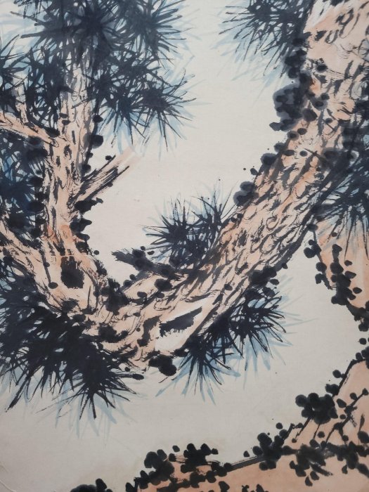 A 潘天壽紙本禿鷲圖畫心尺寸33.5x133cm | Yahoo拍賣