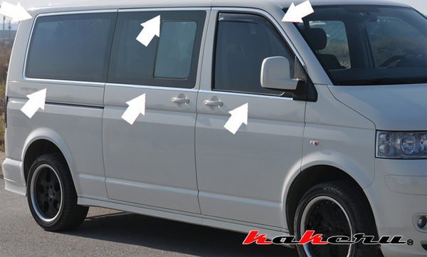 VW T5 CARAVELLE 福斯 德國原裝 短軸版 單側開門 不鏽鋼 窗框飾條 全車份
