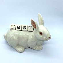 骨董ウサギ型陶器萬年カレンダー| Yahoo拍賣