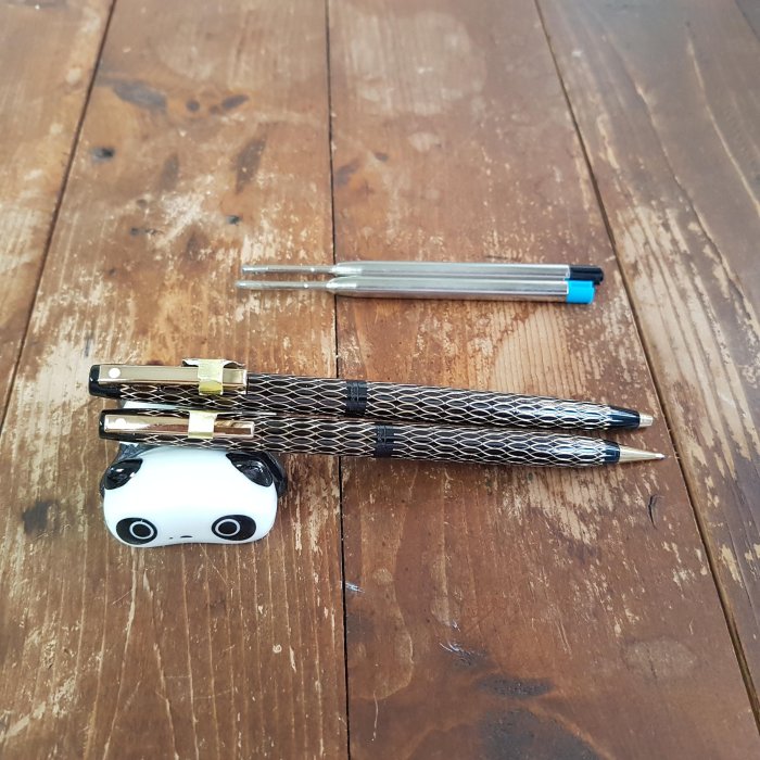 一元起標!!  庫藏新品!!  西華  Sheaffer  自動鉛筆 +  原子筆  2支一起標