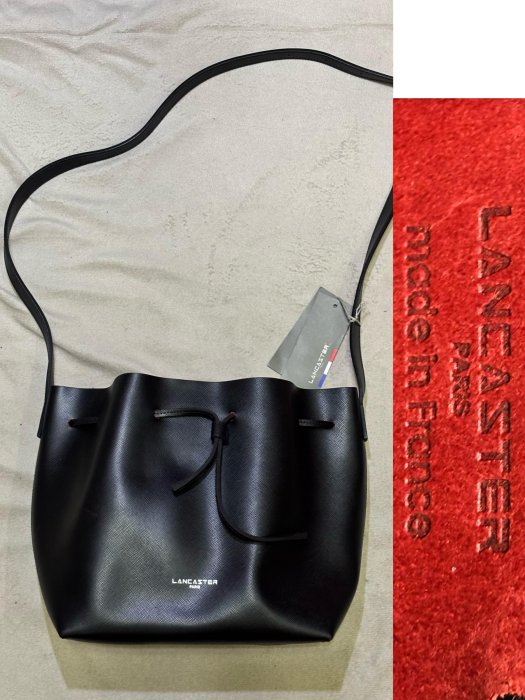 一元起標~ 全新 LANCASTER Paris 真皮水桶包 子母側背包 皮革托特包 TB水桶包 全皮流浪包 牛皮肩背包 斜背包 公事包隨行包 ...