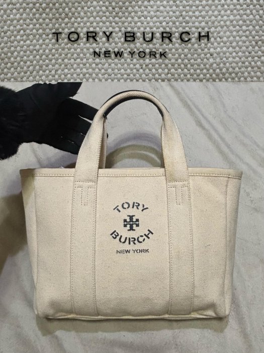 一元起標~ 近新 正品TORY BURCH 托里 伯奇 帆布手提包 環保♻️小手袋 小方包 托特包 TB文青流浪包 隨行包 精品包 | Yahoo拍賣