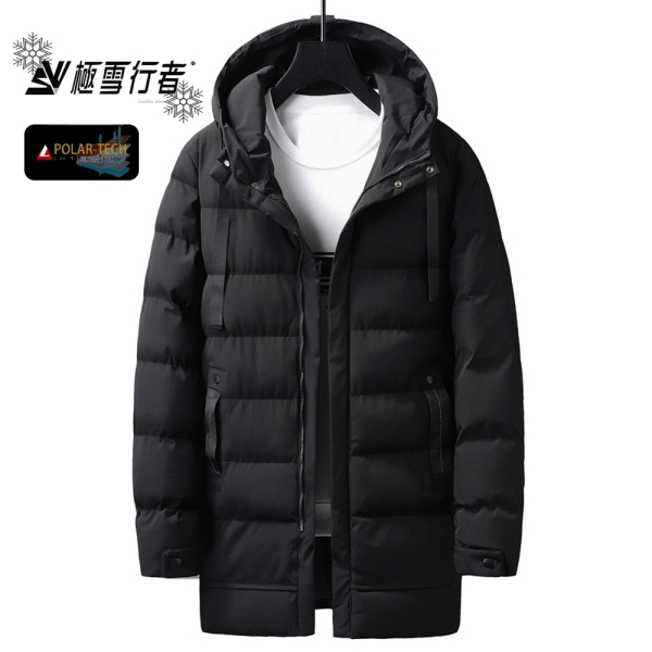 [極雪行者]防水風雪10000mm中空纖維升溫戶外時尚男女防寒中長外套_男女任選