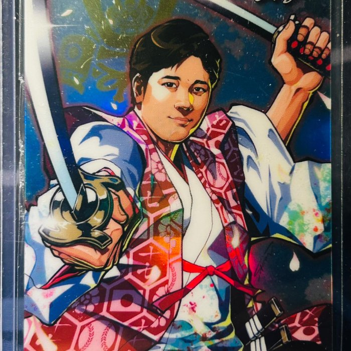 2023 leaf anime nation 大谷翔平　二刀流デザイン　② 低價起標| 二刀流武士風金屬炫彩亮🔥持續漲】大谷翔平限2689 Leaf
