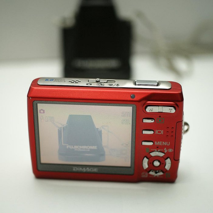 黑水相機舖] Konica Minolta DiMAGE X60 紅色數位相機CCD相機