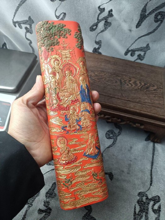 嚴選八十年代徽歙程君房特細水飛朱砂墨，品相如圖，適合收藏與使用80