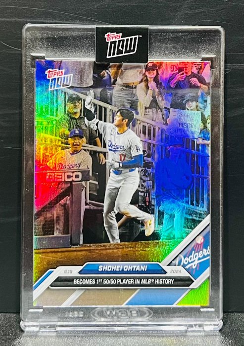 722SP Topps Now 原封殼閃卡Shohei Ohtani 大谷翔平50/50 轟全壘打盜壘